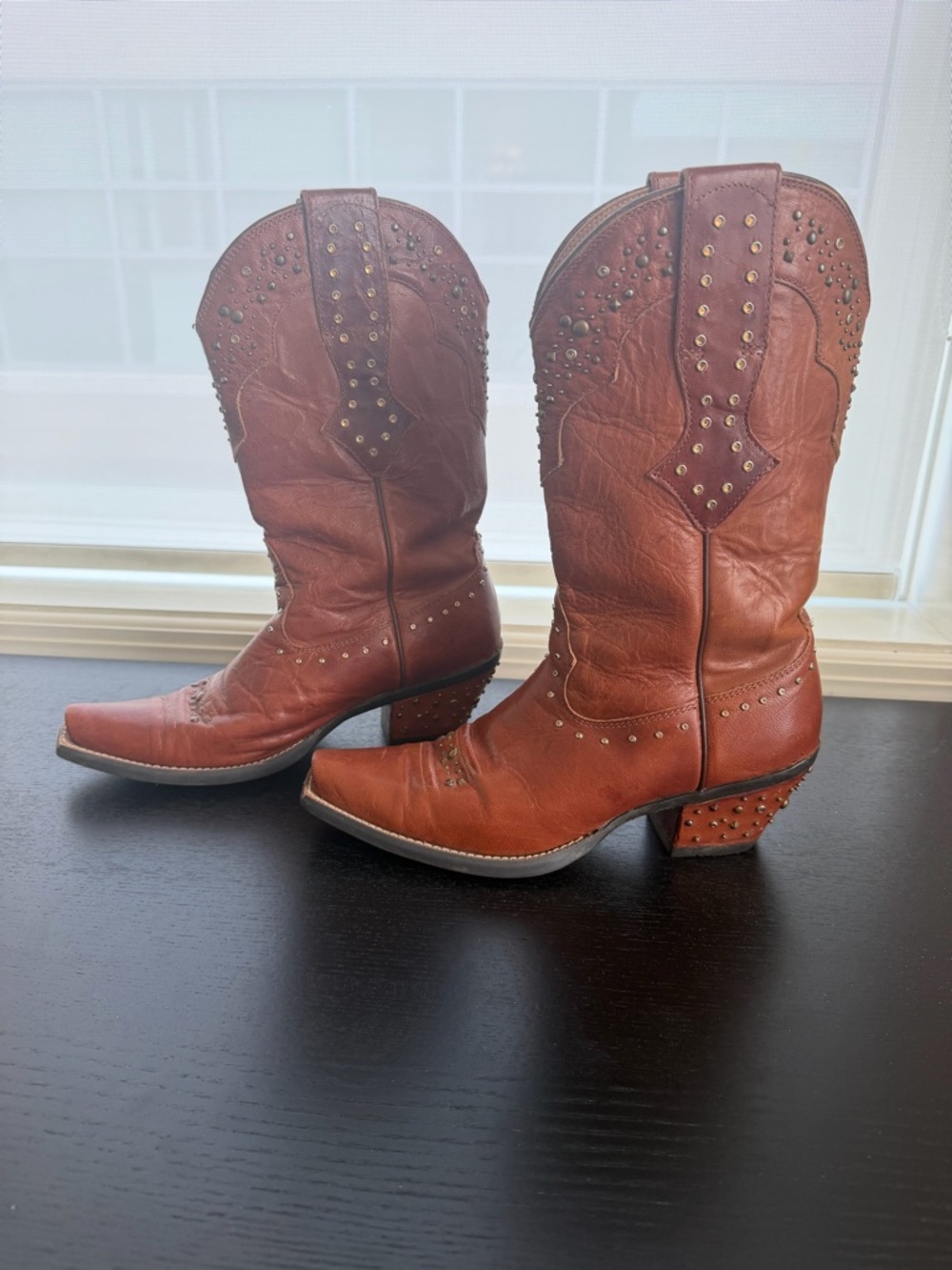 Ariat Brown Studded Western Heeled Boots 10012913